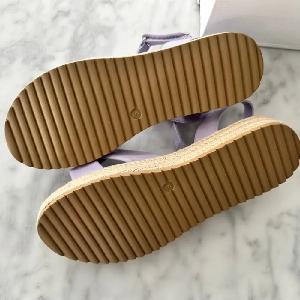 Nordstrom Girls Purple Sandals NEW Size 5 Party Dress Espadrille Ankle Strap